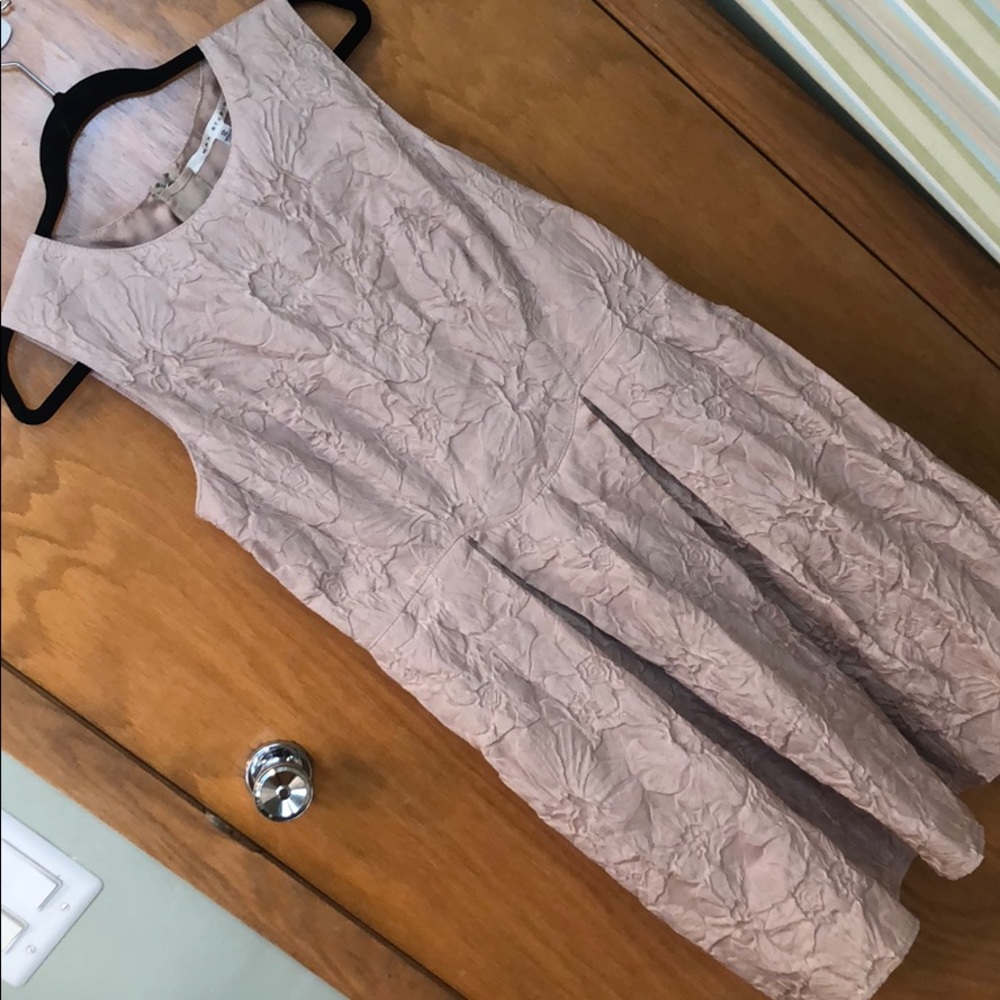 Super Cute! Pleated champagne colored party dress